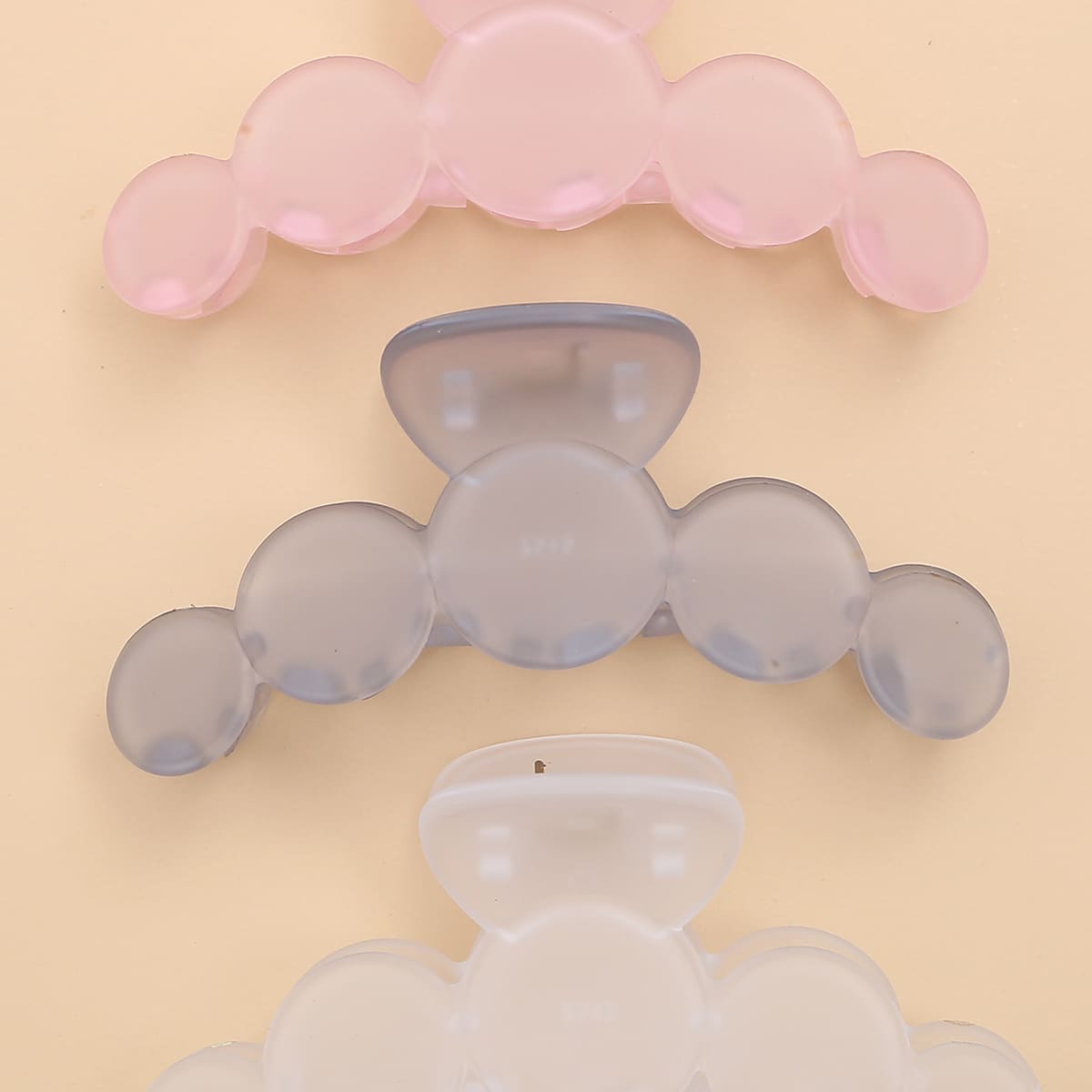 

3pcs Acrylic Hair Claw, Multicolor