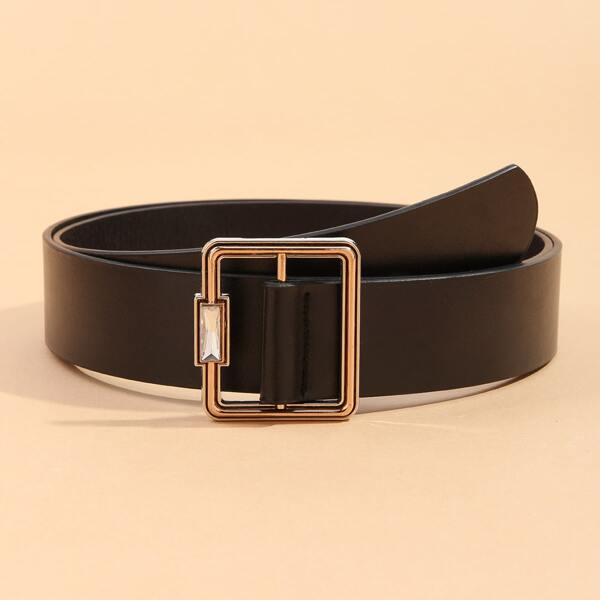 

Rectangle Buckle Belt, Black