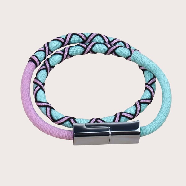 

Handmade Rope Bracelet Data Cable For iPhone, Cadet blue