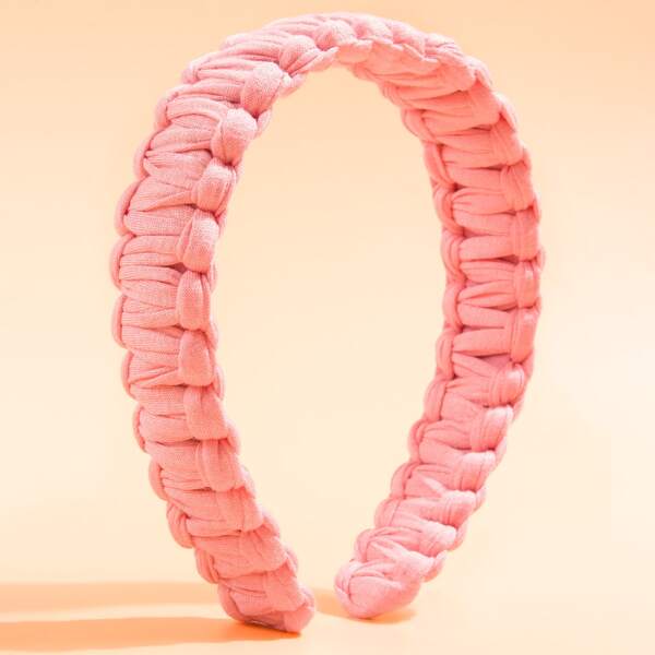 

Plain Braided Headband, Pink