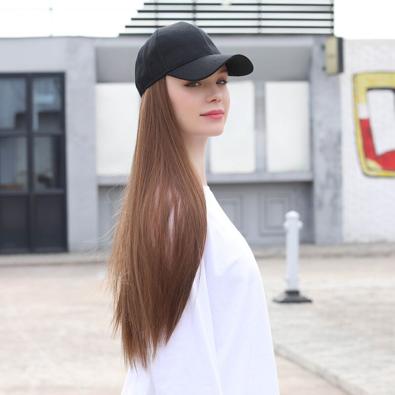 

Natural Long Straight Wig With Cap, Brown