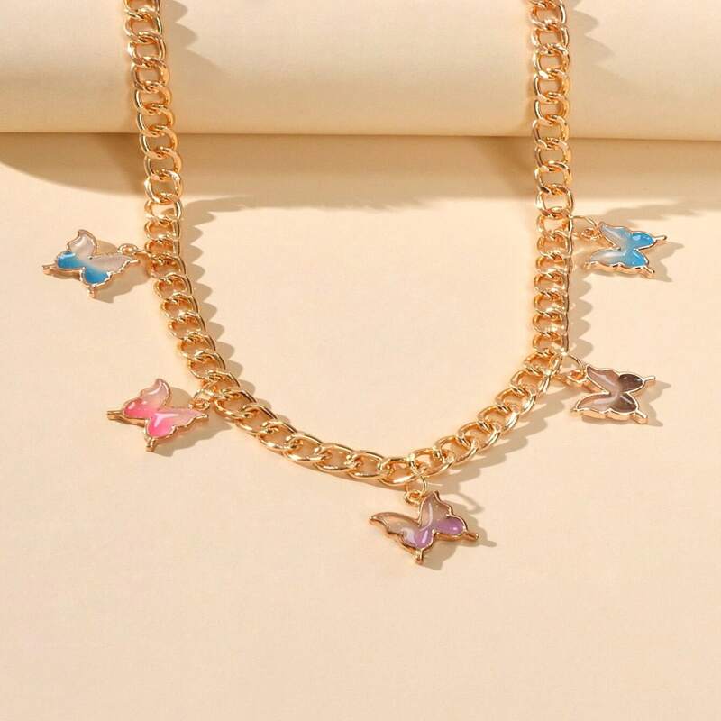 

Butterfly Chain Necklace, Gold