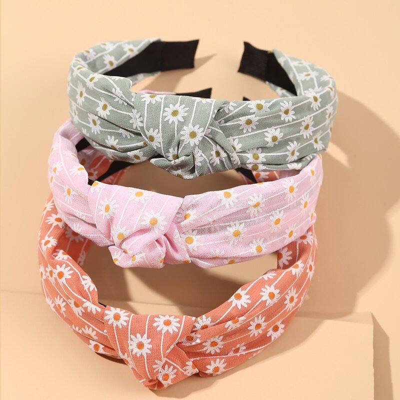 

3pcs Floral Print Headband, Multicolor