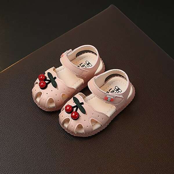 

Toddler Girls Cherry Detail Sandals, Pink