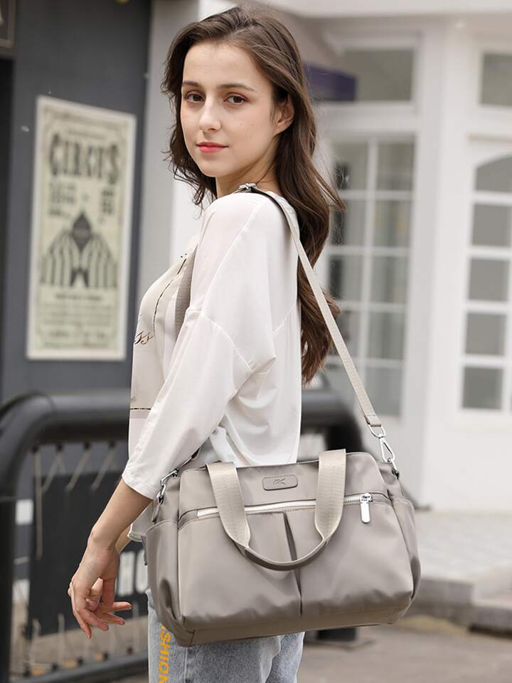 Discover 77+ nylon tote bag with zipper super hot esthdonghoadian