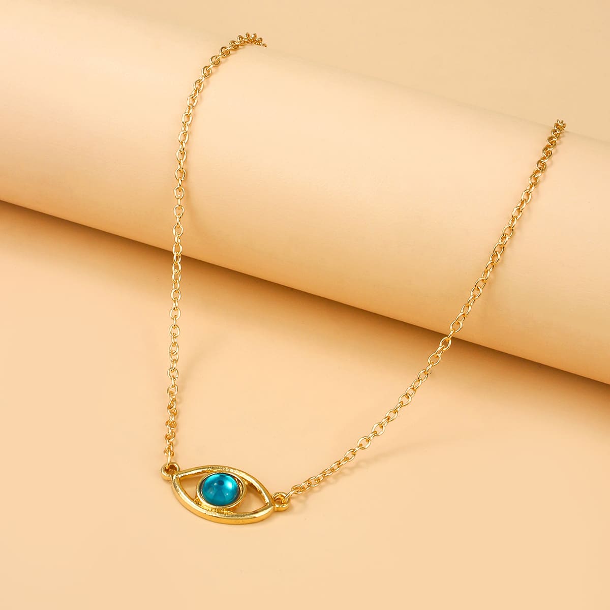 

Eye Pendant Necklace, Multicolor