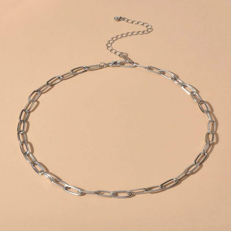 

Simple Chain Necklace, Silver