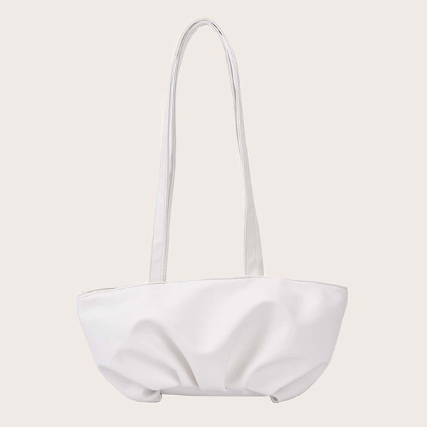 

Ruched Shoulder Bag, Beige