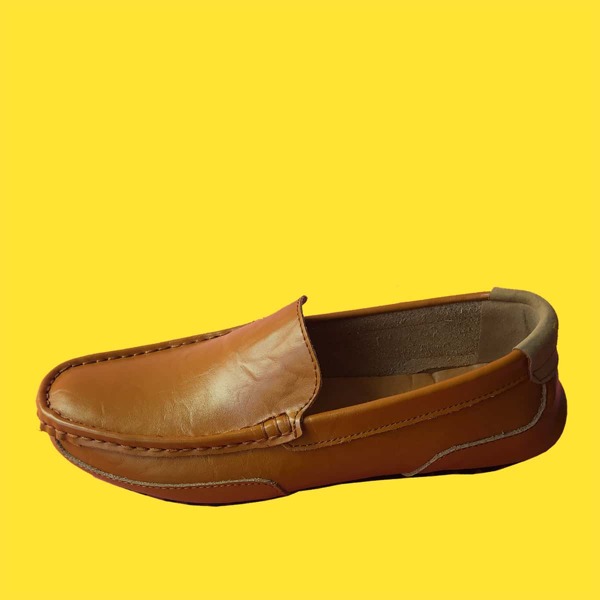 

Men Minimalist Loafers, Mustard yellow