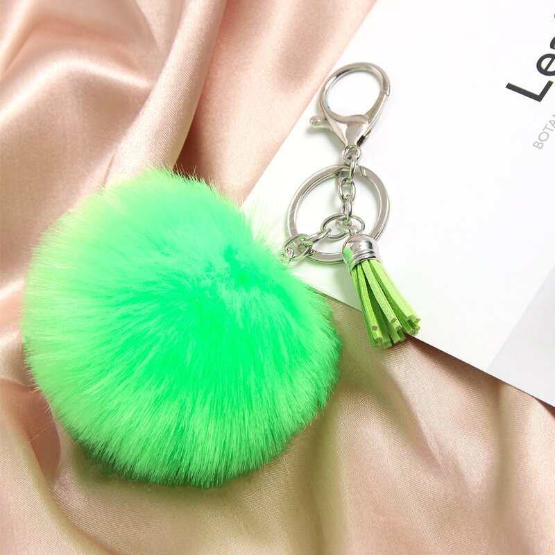 

Pom-pom Pendant Keychain, Green