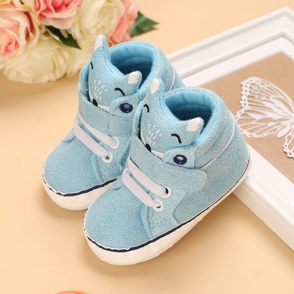 

Baby Boy Cartoon Design High Top Sneakers, Baby blue