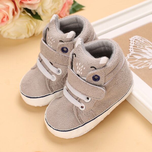 

Baby Boy Cartoon Design High Top Sneakers, Grey