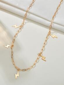 Collar con diseño de relámpago - Amarillo Oro - Ver 1