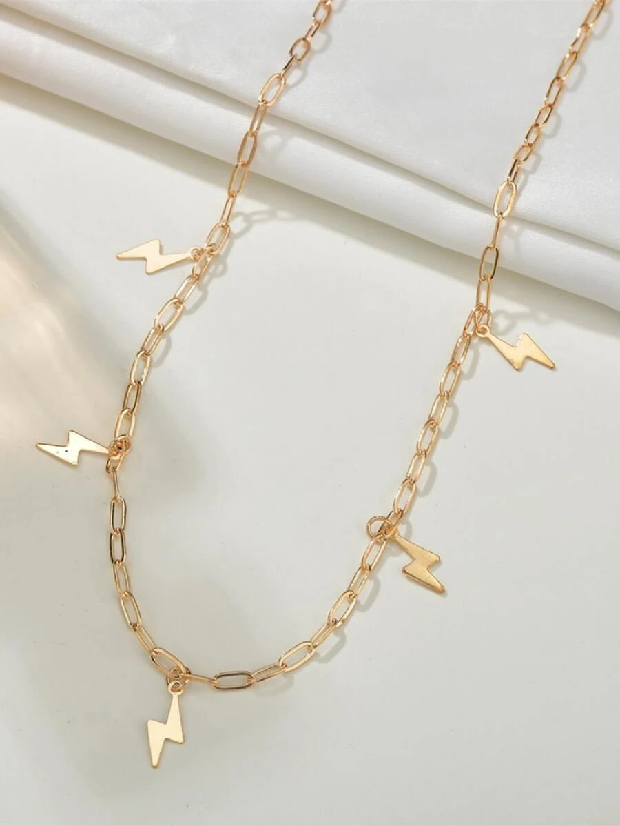 Collar con diseño de relámpago - Amarillo Oro - Ver 1