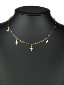 Collar con diseño de relámpago - Amarillo Oro - Ver 3