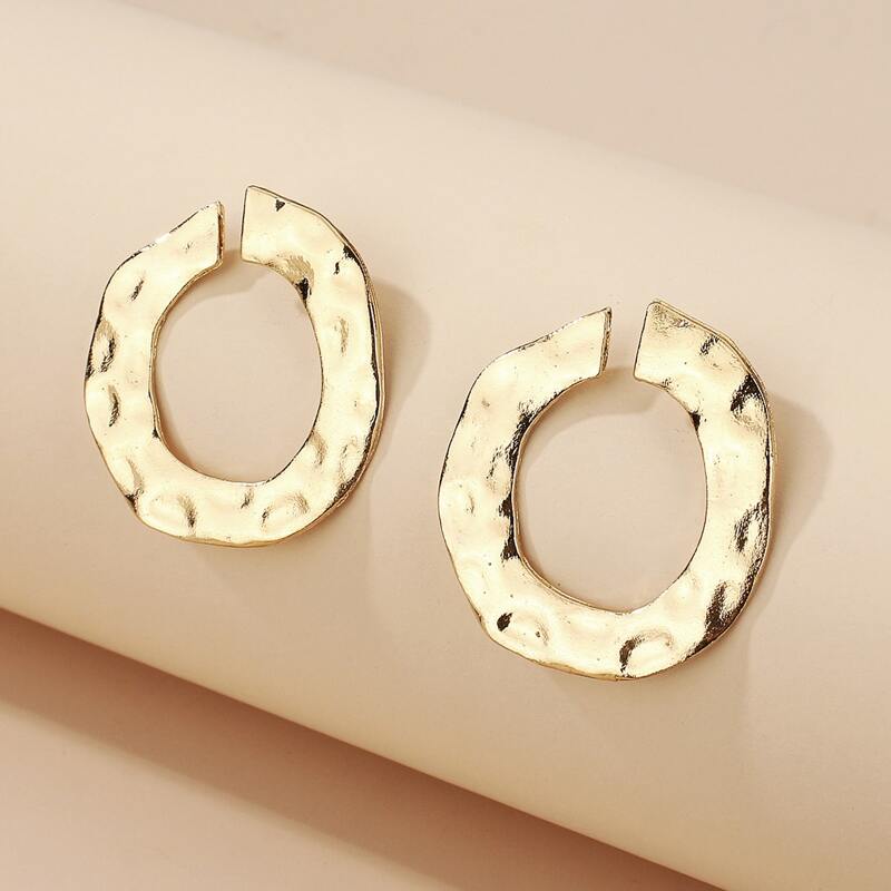 Minimalist Hoop Earrings, Gold