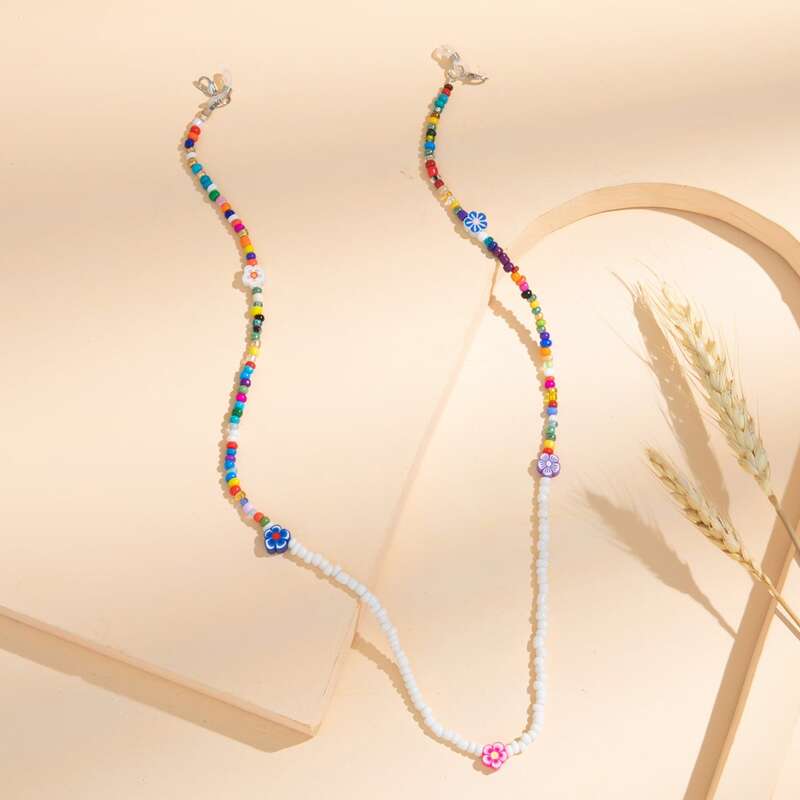 

Floral Beaded Glasses Chain, Multicolor
