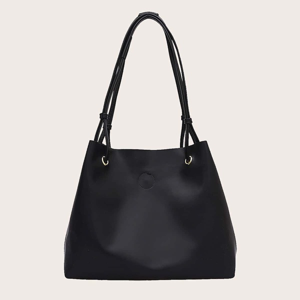 

Minimalist Tote Bag With Crossbody Bag, Black