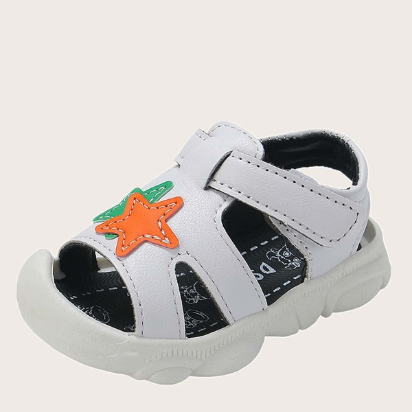 

Toddler Boys Star Patch Sandals, Beige