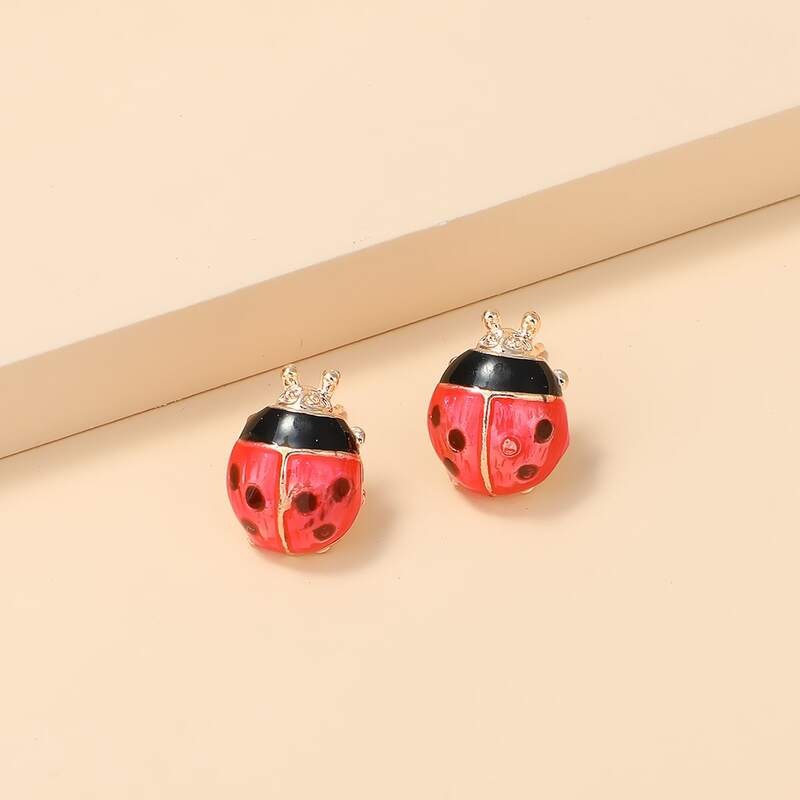 

Ladybug Stud Earrings, Multicolor