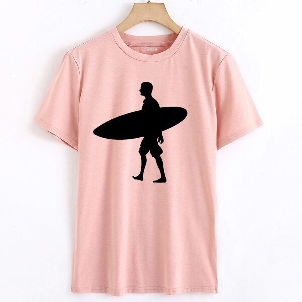 

Figure Graphic Short Sleeve Tee, Baby pink