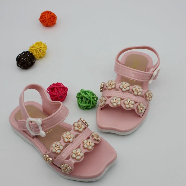 

Toddler Girls Floral Decor Sandals, Pink