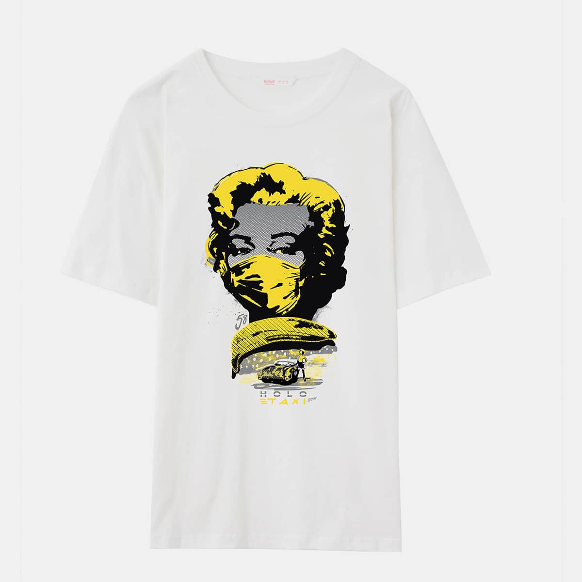 

ROMWE X Thomas-orrow Letter Figure Graphic Tee, White