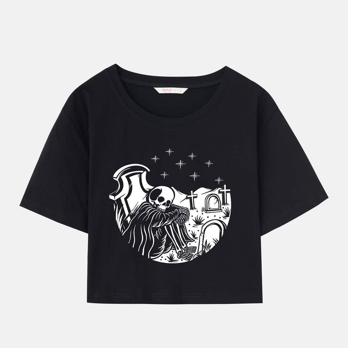 

Skull Graphic Tee, Black