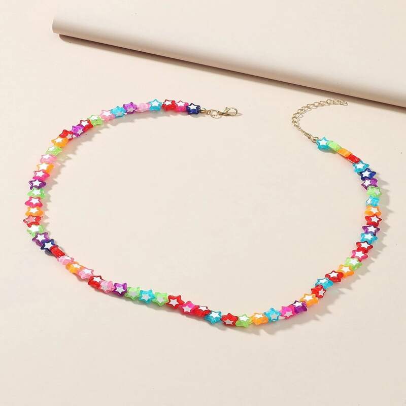 

Star Beaded Necklace, Multicolor
