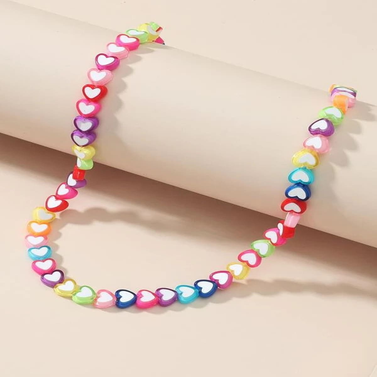 

Heart Beaded Necklace, Multicolor