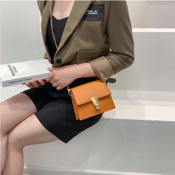 

Mini Chain Crossbody Bag, Brown