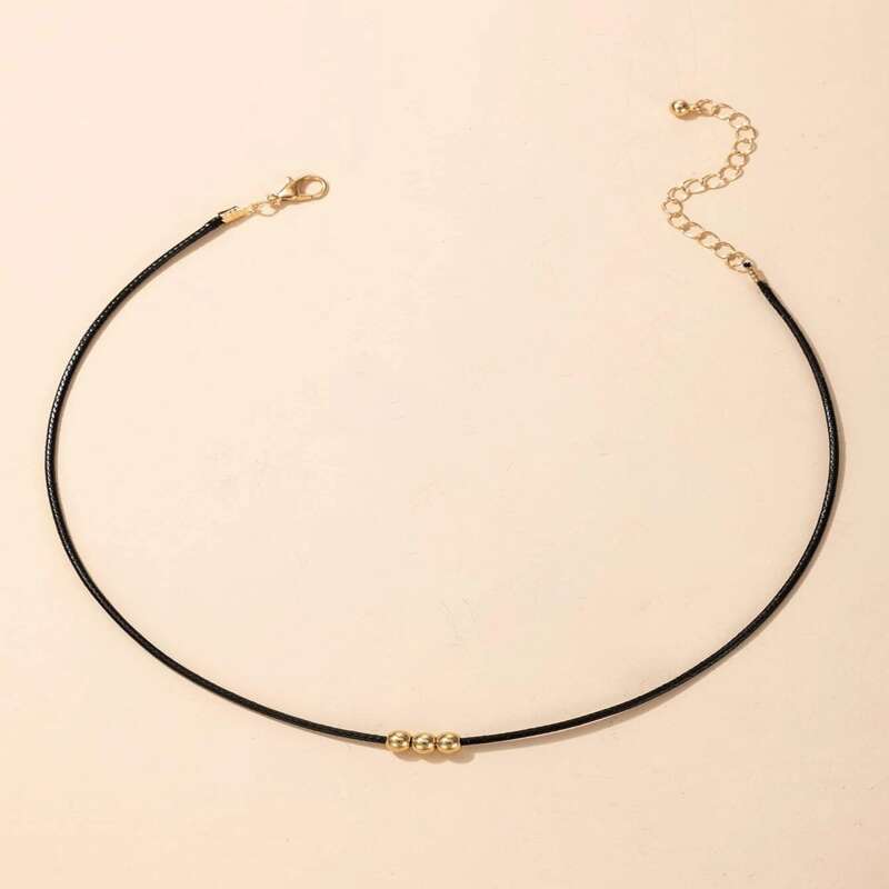 

Geo Charm Necklace, Black