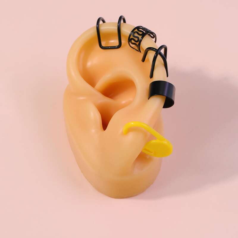 

5pcs Minimalist Ear Cuff, Black
