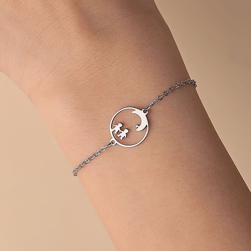 

Hollow Out Round Bracelet, Silver