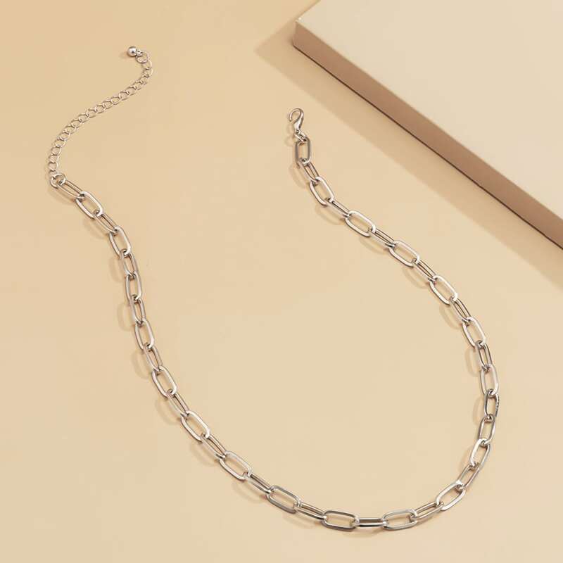 

Simple Chain Necklace, Silver