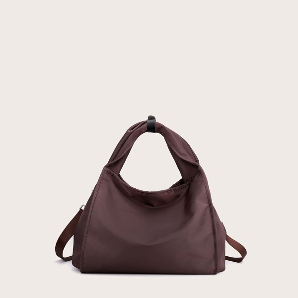 

Large Capacity Shoulder Bag, Brown