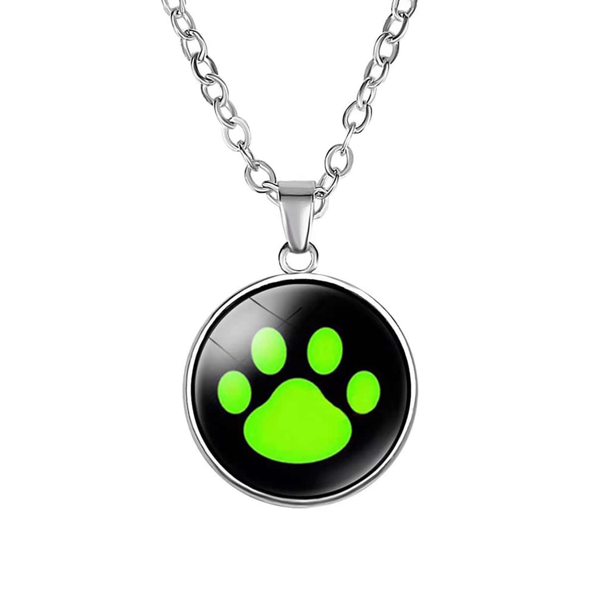 

Footprint Pendant Necklace, Silver