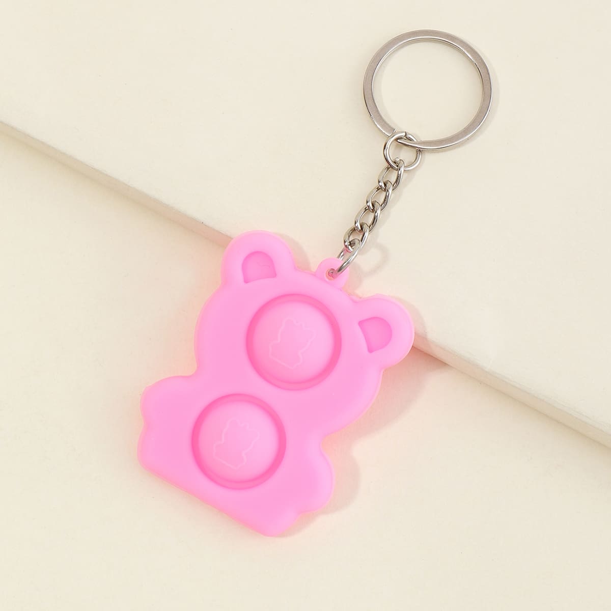 

1pc Bear Stress Relief Bubble Toy, Pink