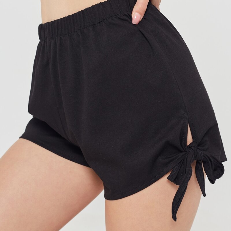 

Solid Knot Shorts, Black