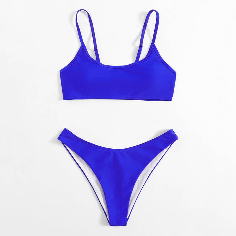 Adjustable Strap Bikini Swimsuit, Royal blue
