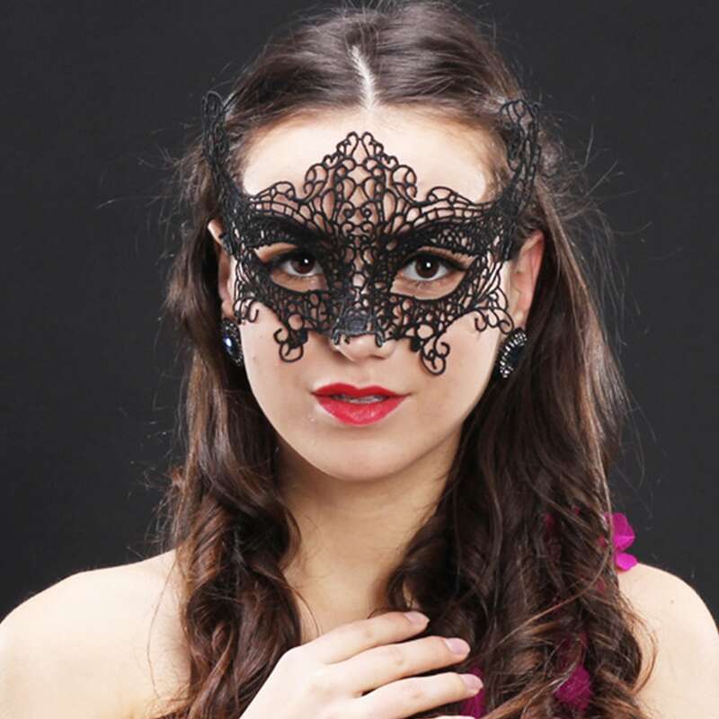 

1pc Party Lace Eye Cover, Black