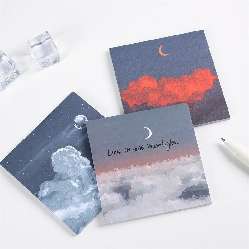 

90pcs Random Cloud Sticky Note, Multicolor
