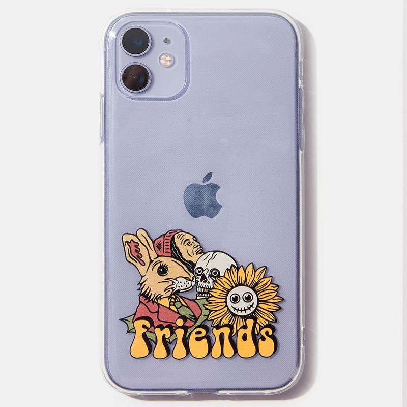 

Cartoon Graphic Print Phone Case, Multicolor