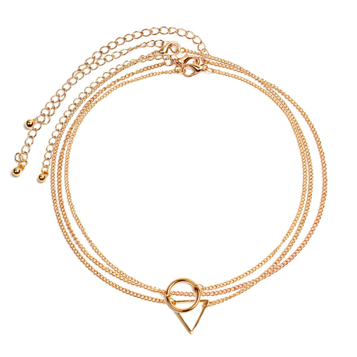 

3pcs Geo Charm Necklace, Gold