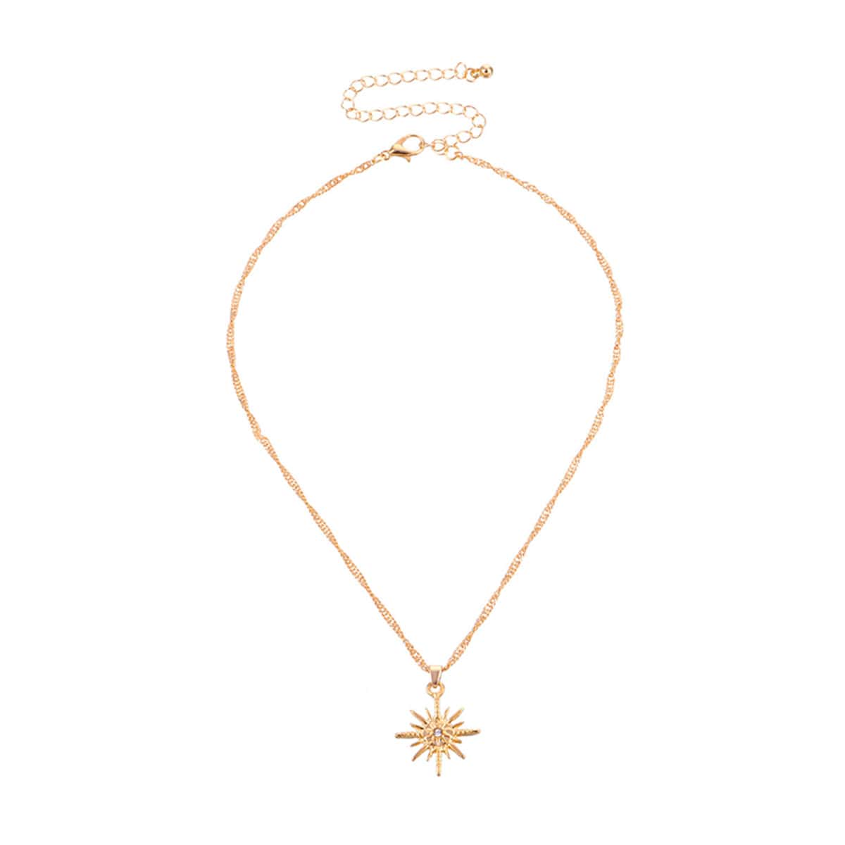 

Sun Pendant Necklace, Gold