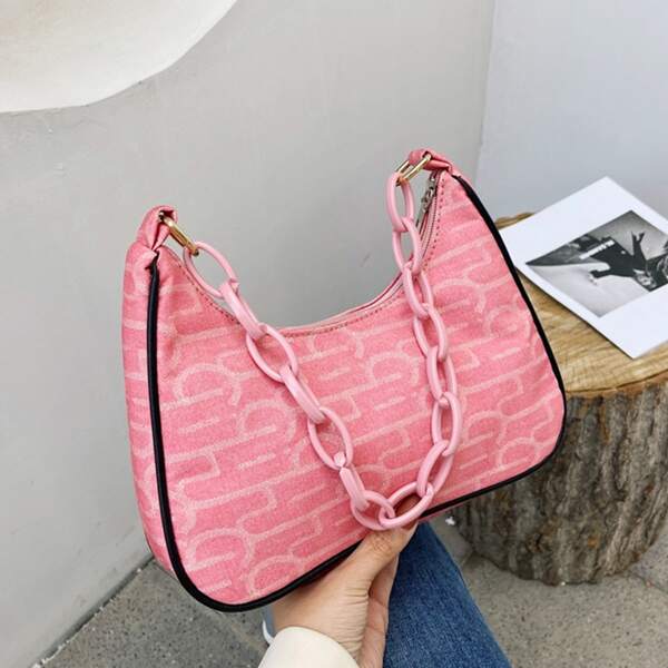 

Graphic Shoulder Bag, Pink
