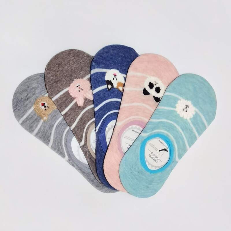 

5pairs Cartoon Graphic Invisible Socks, Multicolor