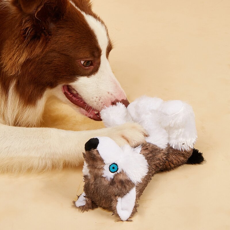 

1pc Pet Plush Toy Dog, White