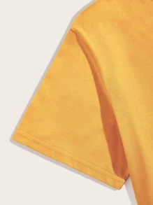 Claim Dot Men Letter Graphic Tee & Track Shorts - Multicolor - View 3