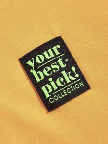 Claim Dot Men Letter Graphic Tee & Track Shorts - Multicolor - View 4